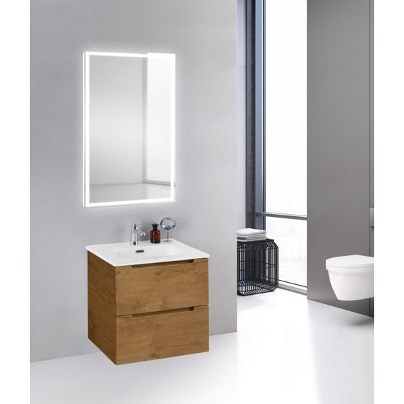 Тумба подвесная с раковиной BelBagno ETNA39-600/390-2C-SO-RN-P 60 см, Rovere Nature, Цвет фасада: Rovere Nature - 2 Тумба подвесная с раковиной BelBagno ETNA39-600/390-2C-SO-RN-P 60 см, Rovere Nature, Цвет фасада: Rovere Nature фото 2