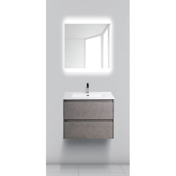 Тумба подвесная с раковиной BelBagno KRAFT 39-600/390-2C-SO-PG 60 см, Pietra Grigio - 2 Тумба подвесная с раковиной BelBagno KRAFT 39-600/390-2C-SO-PG 60 см, Pietra Grigio фото 2
