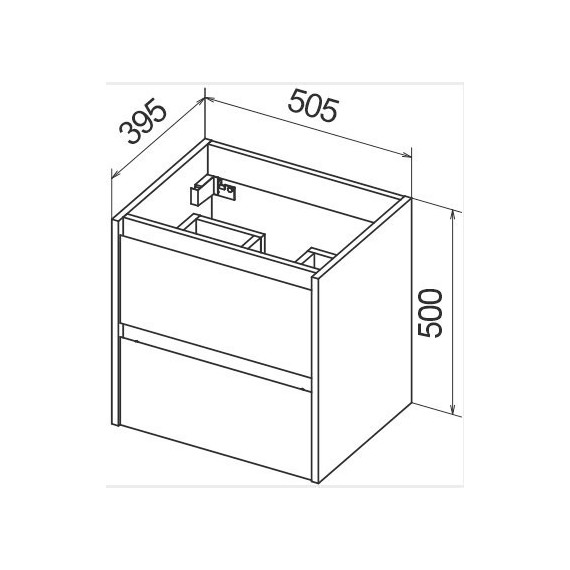 Тумба подвесная с раковиной BelBagno KRAFT 39-500/390-2C-SO-BO 50 см, Bianco Opaco - 5 Тумба подвесная с раковиной BelBagno KRAFT 39-500/390-2C-SO-BO 50 см, Bianco Opaco фото 5