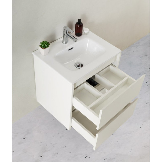 Тумба подвесная с раковиной BelBagno KRAFT 39-500/390-2C-SO-BO 50 см, Bianco Opaco - 3 Тумба подвесная с раковиной BelBagno KRAFT 39-500/390-2C-SO-BO 50 см, Bianco Opaco фото 3