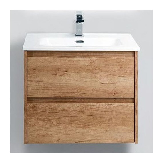 Тумба подвесная с раковиной BelBagno KRAFT 39-500/390-2C-SO-RNN 50 см, Rovere Nebrasca Nature фото 