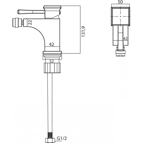 Смеситель для биде BelBagno Mille MIL-BD-CRM фото 2