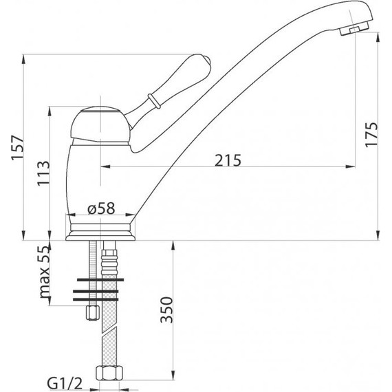 Смеситель для кухни BelBagno Unique UNI-LAM-CRM - 2 Смеситель для кухни BelBagno Unique UNI-LAM-CRM фото 2