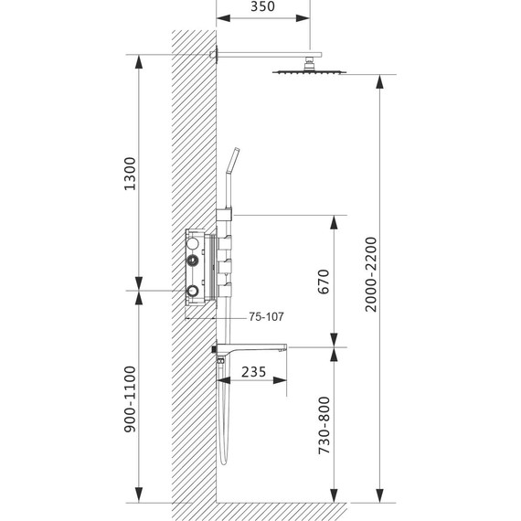 Душевая система для ванны с термостатом Timo Petruma SX-5149/03SM, черный - 8 Душевая система для ванны с термостатом Timo Petruma SX-5149/03SM, черный фото 8