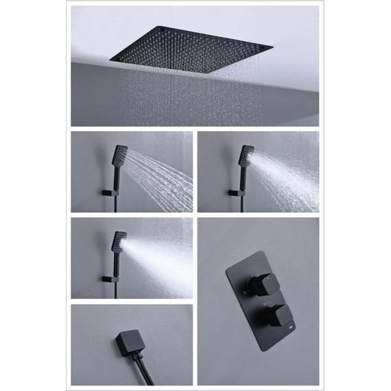 Душевая система для душа с термостатом Timo Petruma SX-5029/03SM, черный - 2 Душевая система для душа с термостатом Timo Petruma SX-5029/03SM, черный фото 2