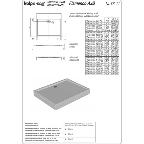 Поддон акриловый Kolpa-San Flamenco 130х90 см - 3 Поддон акриловый Kolpa-San Flamenco 130х90 см фото 3