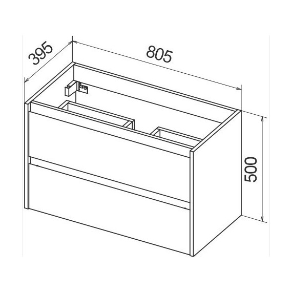 Тумба подвесная с раковиной BelBagno KRAFT 39-800/390-2C-SO-PP 80 см, Pino Pasadena фото 5