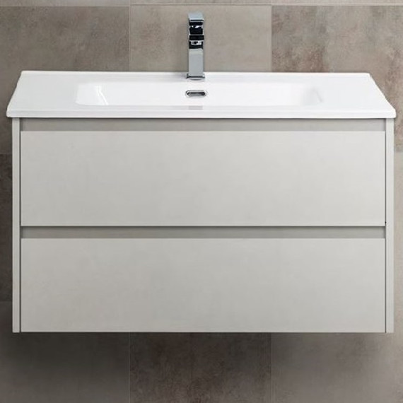 Тумба подвесная с раковиной BelBagno KRAFT 39-800/390-2C-SO-BO 80 см, Bianco Opaco фото 