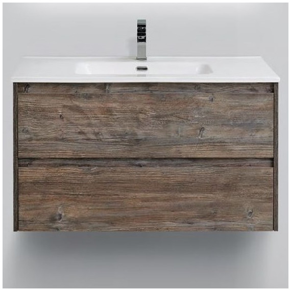 Тумба подвесная с раковиной BelBagno KRAFT 39-800/390-2C-SO-PP 80 см, Pino Pasadena фото 