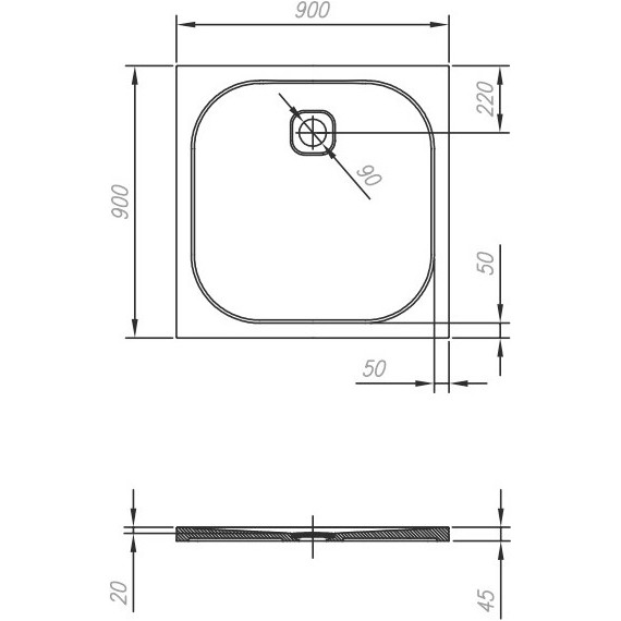 Мраморный поддон Kolpa-San Pandora 90х90 см - 3 Мраморный поддон Kolpa-San Pandora 90х90 см фото 3