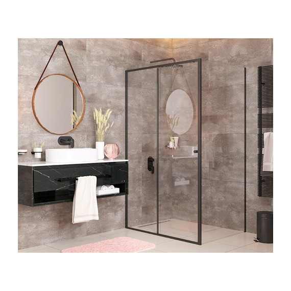 Душевое ограждение WasserKraft Dill 120х90 см 61S07, чёрный/прозрачное фото 4