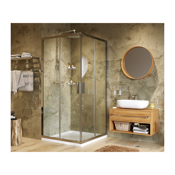 Душевое ограждение WasserKraft Lippe 90х90 см 45S03, хром/прозрачное - 4 Душевое ограждение WasserKraft Lippe 90х90 см 45S03, хром/прозрачное фото 4