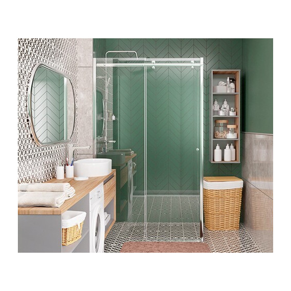 Душевое ограждение WasserKraft Vils 120х90 см 56R07, хром/прозрачное фото 4