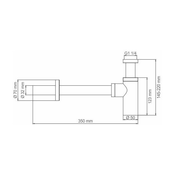 Сифон для умывальника WasserKraft A094, черный - 2 Сифон для умывальника WasserKraft A094, черный фото 2