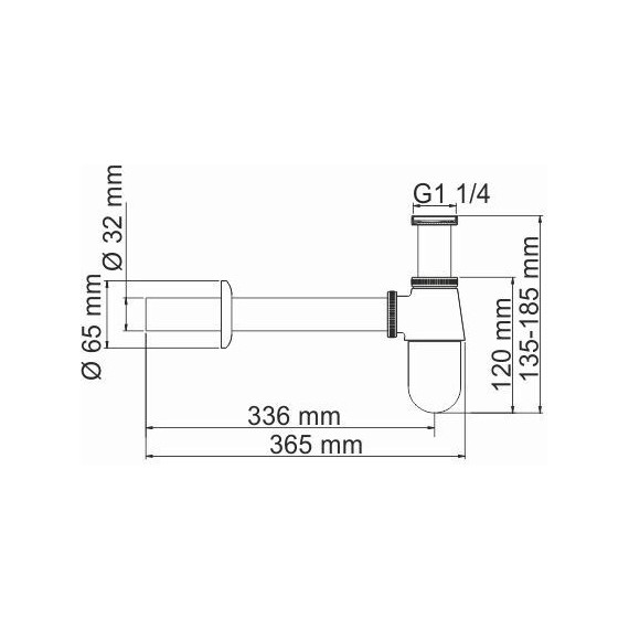 Сифон для умывальника WasserKraft A095, темная бронза фото 2