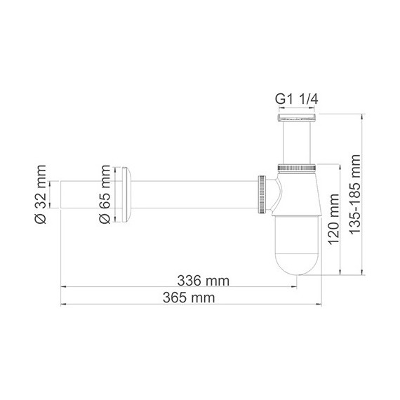 Сифон для умывальника WasserKraft A071 фото 2