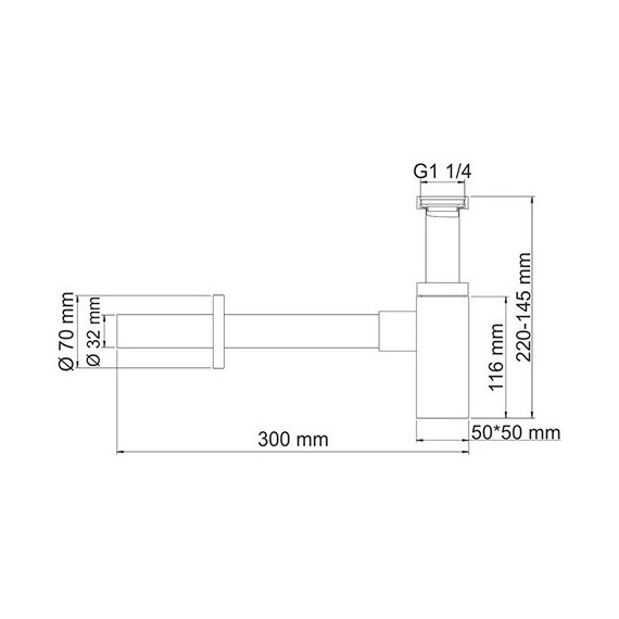 Сифон для умывальника WasserKraft A072 фото 2
