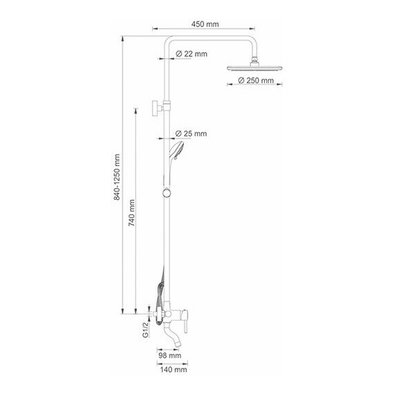 Душевая стойка WasserKraft A14401 фото 7