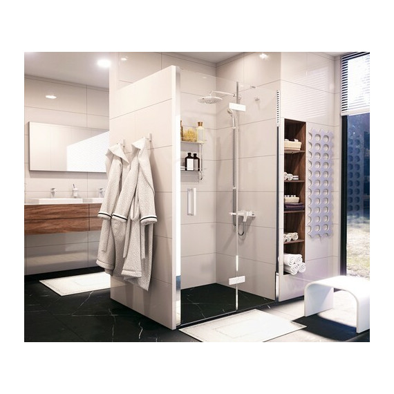 Душевая дверь WasserKraft Aller 120 см R 10H05RWHITE, белый/прозрачное фото 4