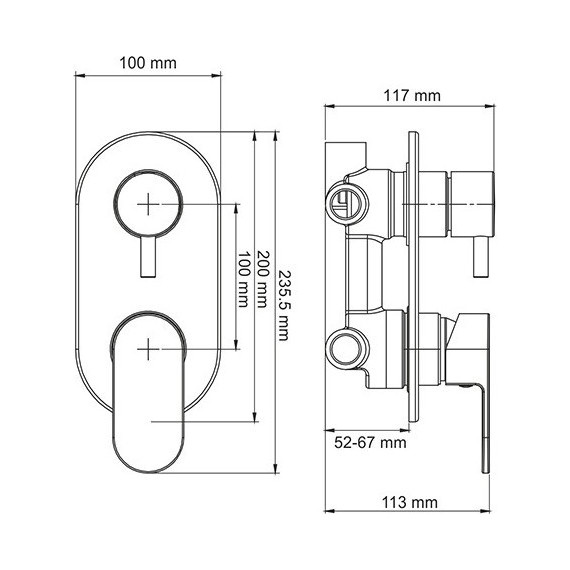 Смеситель для ванны WasserKraft Dinkel 5871 - 4 Смеситель для ванны WasserKraft Dinkel 5871 фото 4