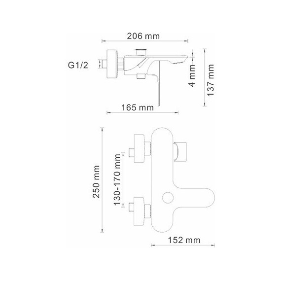 Смеситель для ванны WasserKraft Dinkel 5801 - 6 Смеситель для ванны WasserKraft Dinkel 5801 фото 6