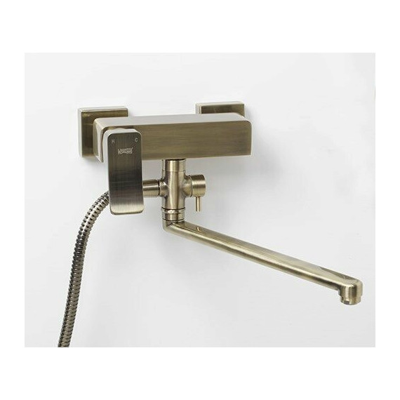 Смеситель для ванны WasserKraft Exter 1602L, светлая бронза - 4 Смеситель для ванны WasserKraft Exter 1602L, светлая бронза фото 4