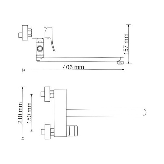 Смеситель для ванны WasserKraft Exter 1602L, светлая бронза - 8 Смеситель для ванны WasserKraft Exter 1602L, светлая бронза фото 8