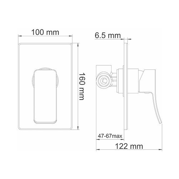 Смеситель для душа WasserKraft Exter 1651, светлая бронза - 4 Смеситель для душа WasserKraft Exter 1651, светлая бронза фото 4