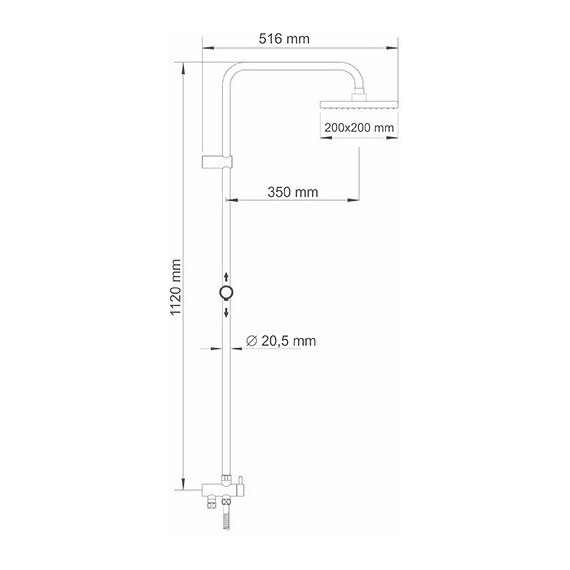 Душевая стойка WasserKraft Exter A040, светлая бронза - 8 Душевая стойка WasserKraft Exter A040, светлая бронза фото 8