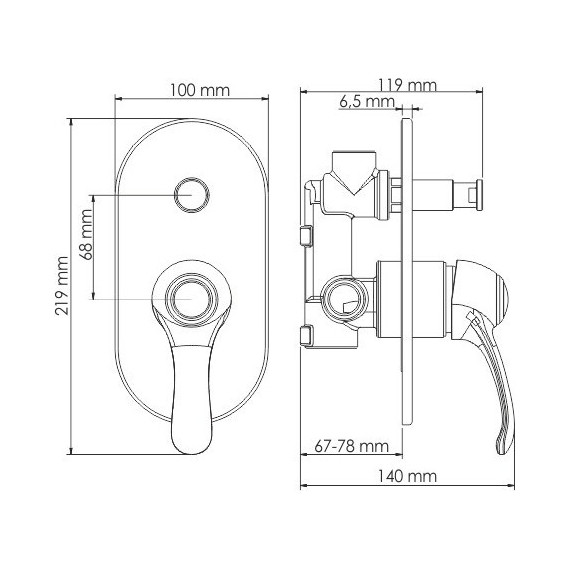 Смеситель для ванны WasserKraft Isar 1361, темная бронза - 5 Смеситель для ванны WasserKraft Isar 1361, темная бронза фото 5