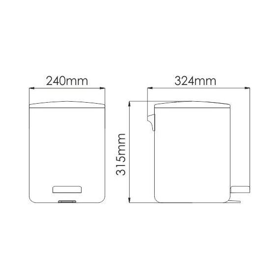 Ведро для мусора с педалью WasserKraft K-649 - 8 Ведро для мусора с педалью WasserKraft K-649 фото 8