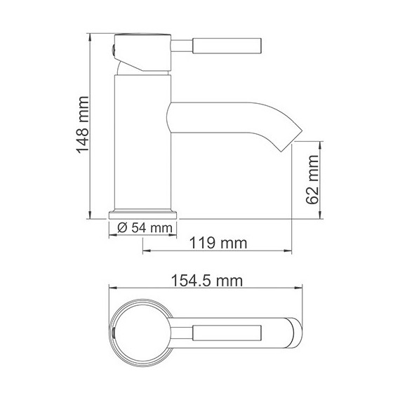 Смеситель для раковины WasserKraft Main 4105 - 5 Смеситель для раковины WasserKraft Main 4105 фото 5