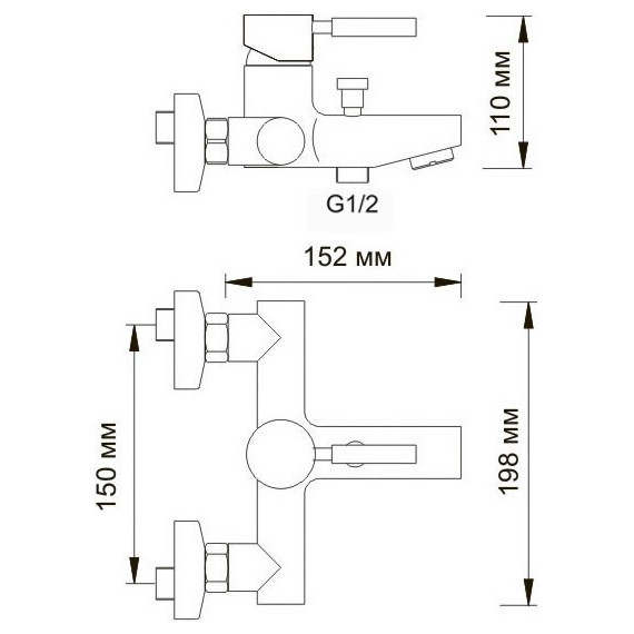 Смеситель для ванны WasserKraft Wern 4201 фото 9