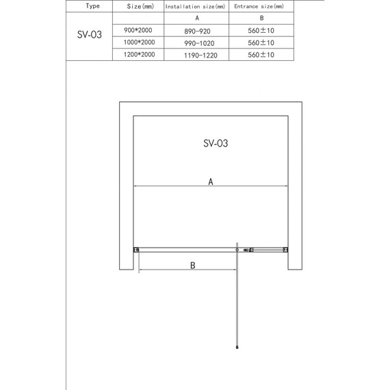 Душевая дверь RGW SV-03B 90 см 06320309-14, черный/прозрачное - 6 Душевая дверь RGW SV-03B 90 см 06320309-14, черный/прозрачное фото 6