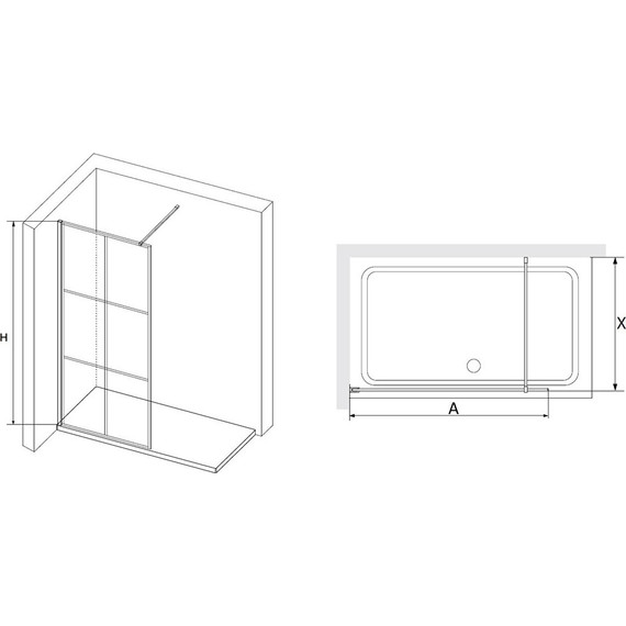 Душевая перегородка RGW WA-11B 70х200 см 32101170-84 с кронштейном в комплекте, черный/прозрачное - 4 Душевая перегородка RGW WA-11B 70х200 см 32101170-84 с кронштейном в комплекте, черный/прозрачное фото 4