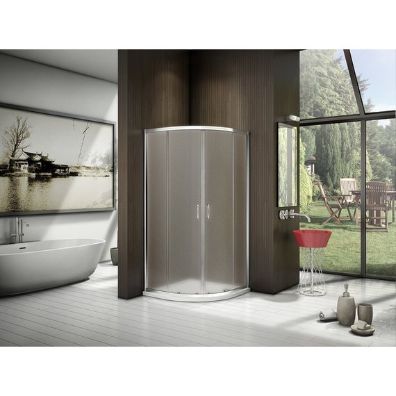 Душевое ограждение Bas Latte R-90-G-WE 90х90 см, алюминий/матовое - 2 Душевое ограждение Bas Latte R-90-G-WE 90х90 см, алюминий/матовое фото 2