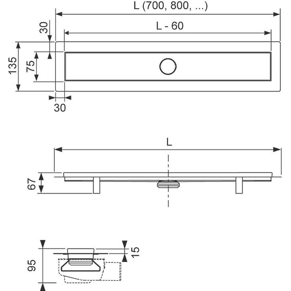 Трап TECElinus 90 см 15103099, нержавеющая сталь - 6 Трап TECElinus 90 см 15103099, нержавеющая сталь фото 6