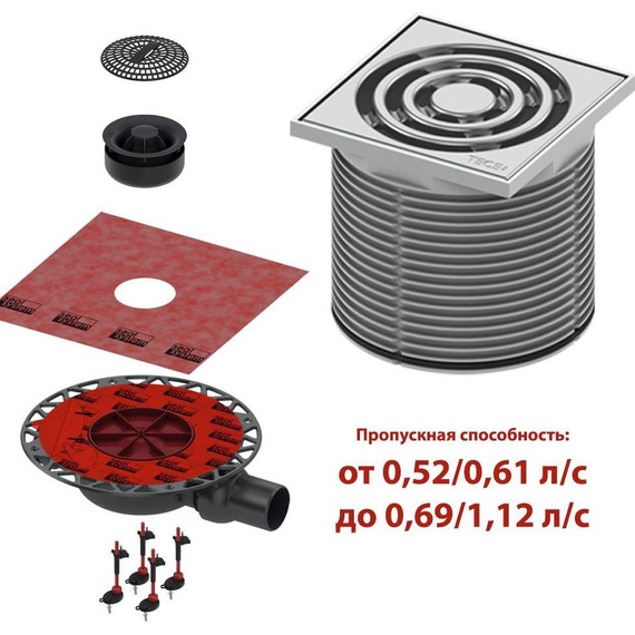Сливной трап TECEdainpoint S DN 50 KDP-S110 - 5 Сливной трап TECEdainpoint S DN 50 KDP-S110 фото 5