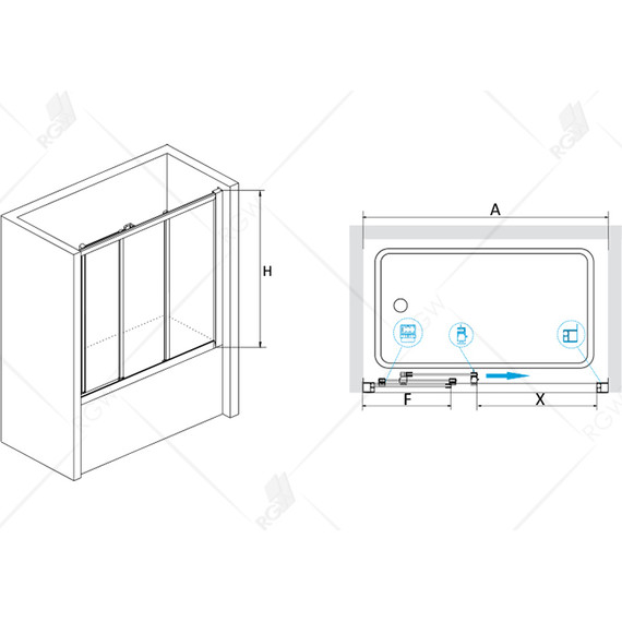 Шторка для ванны RGW SC-41 150 см 04114115-11, хром/прозрачное фото 2