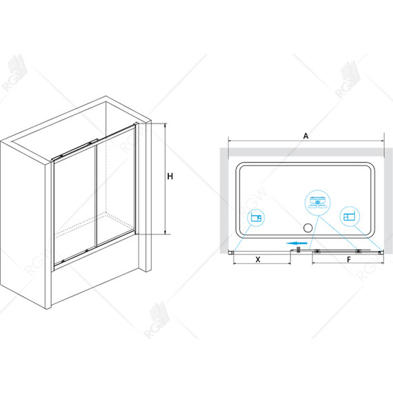 Шторка для ванны RGW SC-42 180 см 04114218-11, хром/прозрачное фото 2