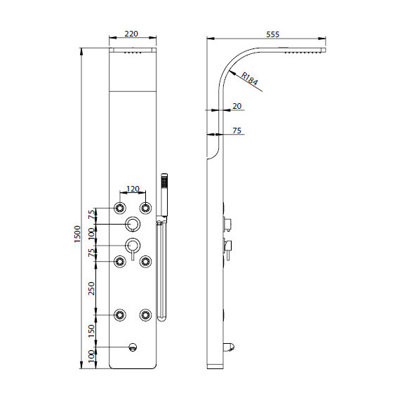 Гидромассажная панель RGW SP-03 21140103-10 - 3 Гидромассажная панель RGW SP-03 21140103-10 фото 3
