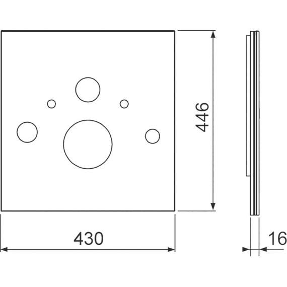 Нижняя панель TECElux 9650106, стекло черное фото 3