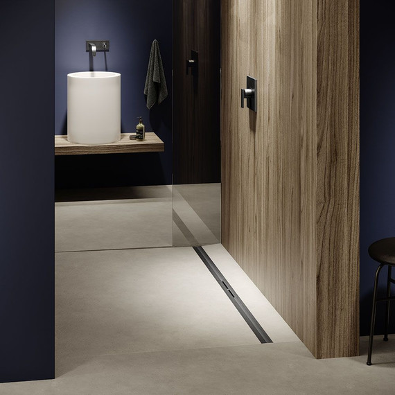 Трап TECEdrainprofile 100 см 671001, нержавеющая сталь, сатин/черный хром, Цвет производителя: сатин, чёрный хром, Размер трапа: 1000 фото 2