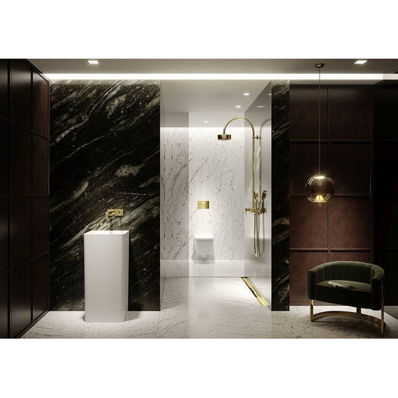 Трап TECEdrainprofile 120 см 671212, нержавеющая сталь, глянец/позолоченный, Цвет производителя: глянец, позолоченный, Размер трапа: 1200 фото 4