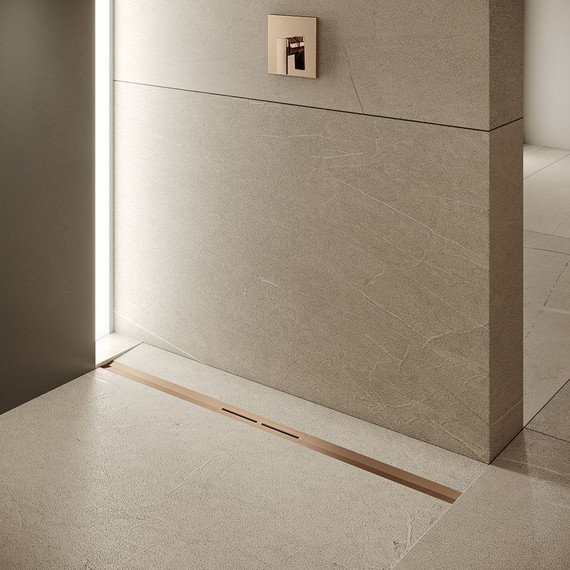 Трап TECEdrainprofile 90 см 670903, нержавеющая сталь, сатин/красный/позолоченный, Цвет производителя: красный, сатин, позолоченный, Размер трапа: 900 фото 3