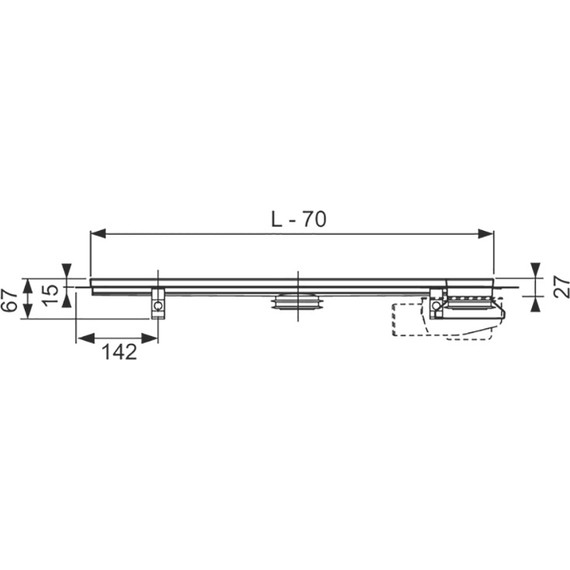 Трап угловой TECEdrainline 100х100 см 611000, нержавеющая сталь фото 4