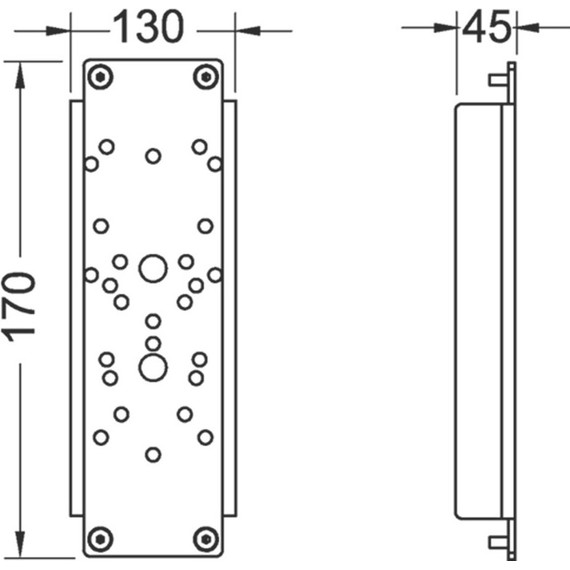 Панели для установки поддерживающих поручней TECE 9042010 фото 2
