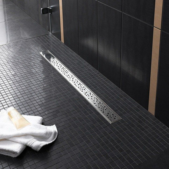 Решетка TECEdrainline "drops" для трапа 150 см 601530, нержавеющая сталь, хром глянцевый фото 4