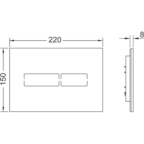 Кнопка смыва TECElux mini 9240960, сенсорная, стекло белое фото 4