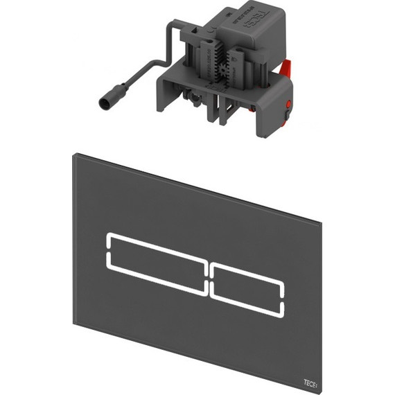 Кнопка смыва TECElux mini 9240961, сенсорная, черное стекло фото 3